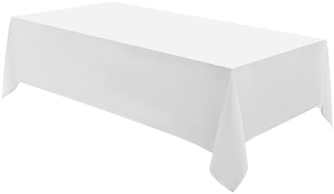 1 Pack White Rectangle Tablecloths 60x120 Inch for 8ft Tables