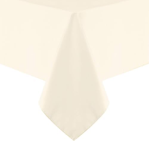 Obstal 210GSM Rectangle Table Cloth, Ivory, 60 x 102 Inch