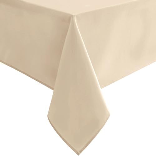 Hiasan Square Tablecloth, Beige, 60 x 60 Inch, 1 Pack