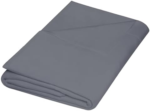 ZPECC King Flat Sheets Only Dark Gray 1 Pack, Color-Coded Hem Threads