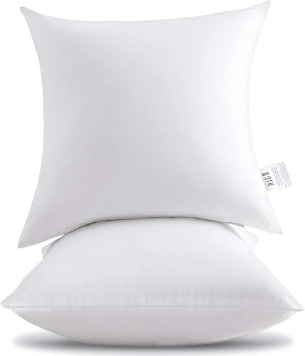 HITO 18x18 Pillow Inserts (Set of 2) - Down Alternative 100% Cotton