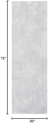 nuLOOM Loni Light Grey Solid Washable Runner Rug, 2' x 6'