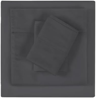 Christian Siriano NY® 300TC Cotton Sateen Dark Grey King 4 Piece Sheet