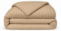 Egyptian Cotton Duvet Cover, Hotel Bedding, King, Beige Striped