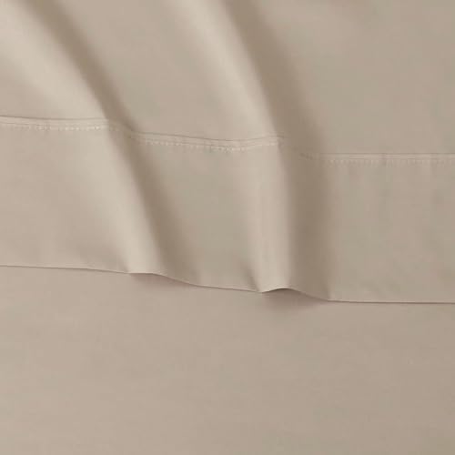 Taupe Queen (60"X80") Microfiber 4-Piece Sheet Set 17 Inch Deep Pocket