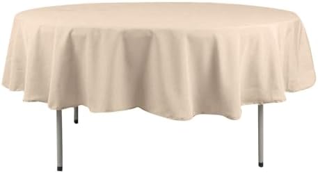 Tableclothsfactory 90" Nude Polyester Round Tablecloth, Reusable Linen
