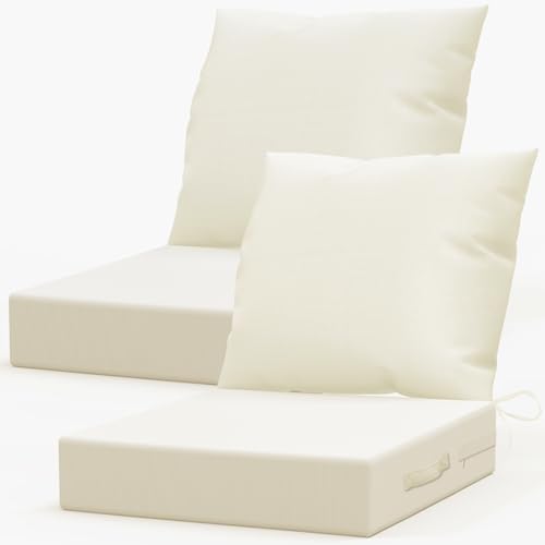 L’AGRATY Outdoor Chair Cushions for Patio Furniture:24" x 24" Deep