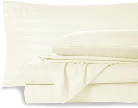Mocassi Full Stripe Sheet Set - Luxury Hotel 1800 Premier Bedding