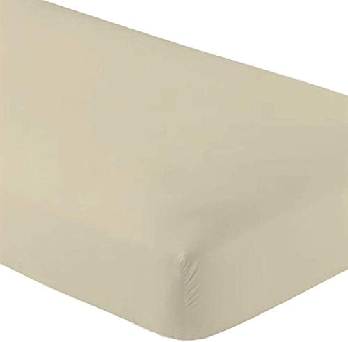 American Linen Cotton Sheets, Beige Solid 600 Thread Count 4PC Twin