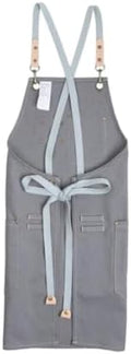 Zerodeko Canvas Cooking Apron with Pockets Nordic Industrial Style