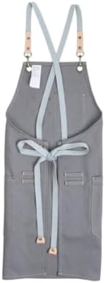 Zerodeko Canvas Cooking Apron with Pockets Nordic Industrial Style