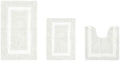 Cotton Tufted Ivory White Bathroom Rugs Sets 3 Piece