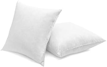 SNUG&COZY Luxury Goose Down Feather Pillow Inserts - 20x20IN, Double