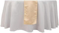 6 pcs 12 x 108 inch Beige Satin Table Runners Lustrous Wedding Table