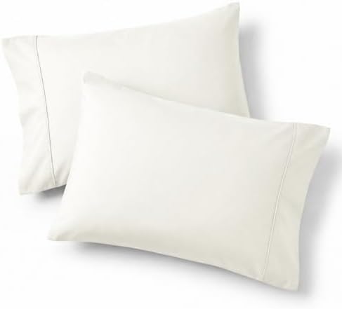 Bedsure Queen Pillow Cases Set of 2 - Ivory Brushed Microfiber