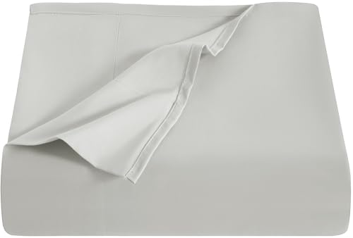 NTBAY King Microfiber Flat Sheet, 105 x 102, Light Grey