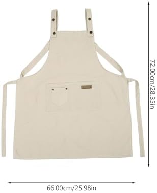 Cotton Sleeveless Apron with Pocket, Adjustable Belt for Restaurant