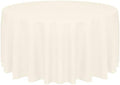 Ultimate Textile 90-Inch Round Faux Burlap Tablecloth, Ivory