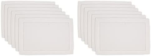 SARO LIFESTYLE Classic Hemstitch Placemats (Set of 12) - Elegant
