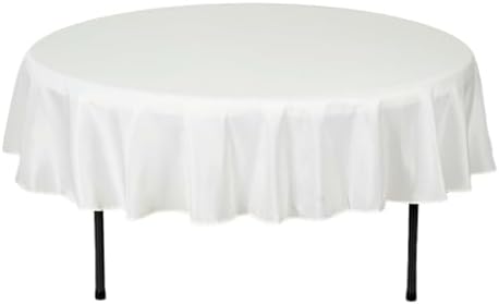 Efavormart 90" Round Ivory Wholesale Linens Polyester Round Tablecloth