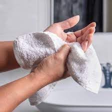 BC Bare Cotton Eco Cotton Washcloths - Cam Border - Gray - Set of 24