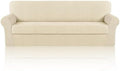 Oversized Sofa Cover Stretching Skid,1 Cushion Cover, Ivory