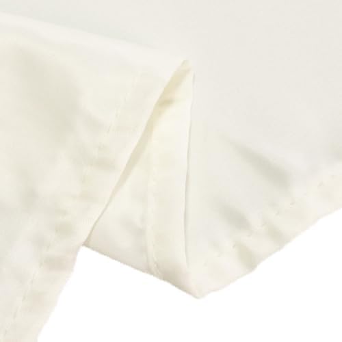 Balsa Circle 60x102 inch Ivory Lamour Satin Rectangle Tablecloth Table