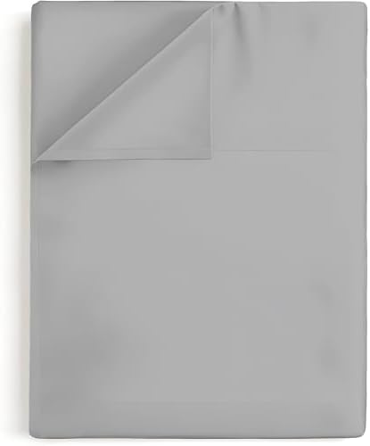 SKY BEDDINGS Full Flat Sheets, 100% Egyptian Cotton, Sateen, Light