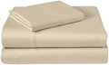 Pizuna 100% Cotton Sheets Set Twin 400 Thread Count Beige