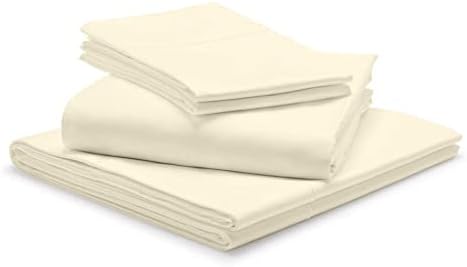 1000-TC Egyptian Cotton 5-PC Sheet Set, 12" Deep - Ivory, Split King