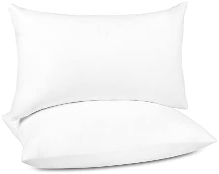 puredown® Lumbar Pillow Inserts 12 x 20 (Pack of 2, White), Filled