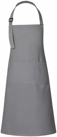 Adjustable Apron with Pocket, Navy Blue, Kitchen Cooking Bib Apron
