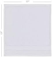 Ozdilek 6-Piece Washcloth Set 13x13 100% Turkish Cotton, 600 GSM