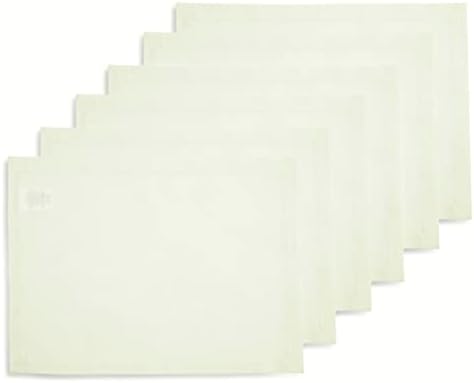 Solino Home Cotton Linen Woven Placemats Ivory, Dru 14 x 19 in, Set of
