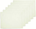 Solino Home Cotton Linen Woven Placemats Ivory, Dru 14 x 19 in, Set of