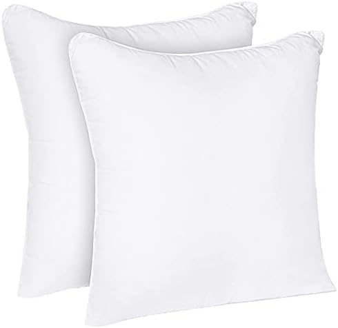 Throw Pillow Inserts, 2 Pack White Supportive Machine Washable Throw