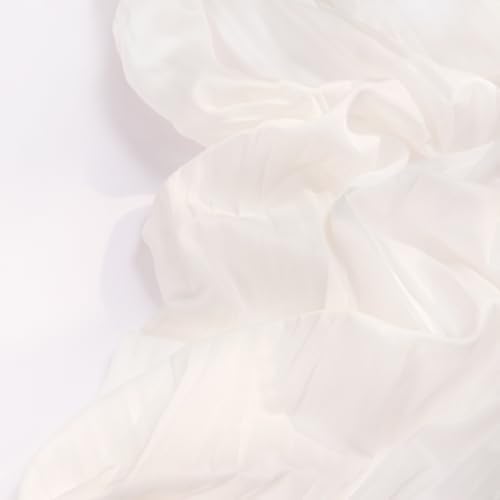 DeZerlor Ivory White Cheesecloth Table Runners 12 Pack Summer Boho