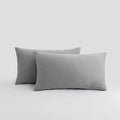 N&Y HOME 2-Pack Stretch Pillow Cases, Light Heather Gray