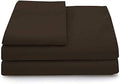 800 Thread Count-4Pcs Bed Sheet Set 100% Cotton Bed Sheets, Chocolate