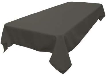 LA Linen Polyester Poplin Washable Rectangular Tablecloth, Stain and
