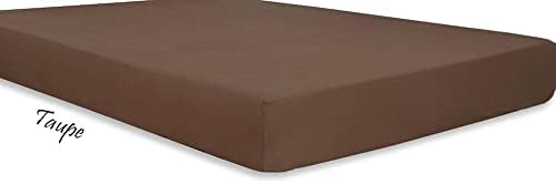 Luxury Hotel Soft Cotton Sheets Taupe Solid 600-Thread Count 4-Piece
