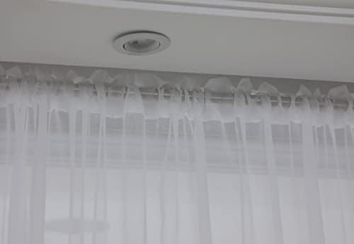 Ivory Sheer Curtains 108 Inches Length 2 Panels Set Window Sheer