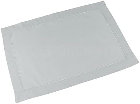 CleverDelights Gray 14" x 20" Hemstitched Placemats - 12 Pack