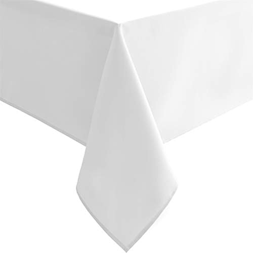 Hiasan White Tablecloth for Rectangle Tables, 54 x 108 Inch, 1 Pack