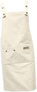 Cotton Sleeveless Apron with Pocket, Adjustable Belt for Restaurant