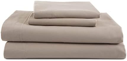 Martex 225 Thread Count 3 Piece Twin Bed Sheets, Beige