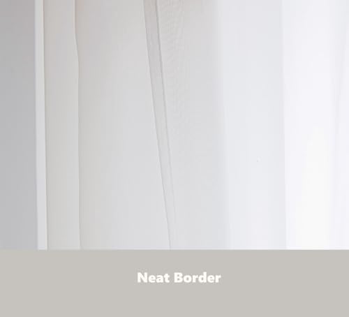 PI Sheer Curtain 108 Inches Long,Light Window Drapery Soft Airy Voile