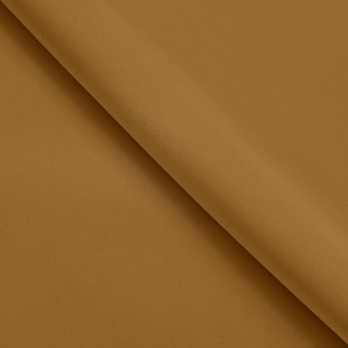 SUPERIOR Solid Room Darkening Curtains, 2 Panel Set, 52x72, Caramel