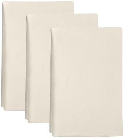 Cream Kitchen Towels Set of 3, Solid Color Absorbent Dish Cloths 18 x