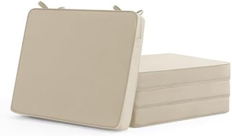 Summsun Outdoor Chair Cushions Set of 4: Water Resistant Seat Cushion